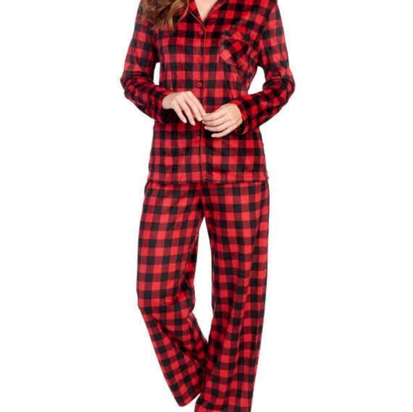 NWT NORDSTROM PLAID PAJAMA SET - Picture 2 of 2